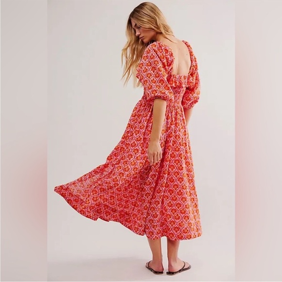 NEW Free People Oasis Printed Midi Dress XS - Picture 1 of 14